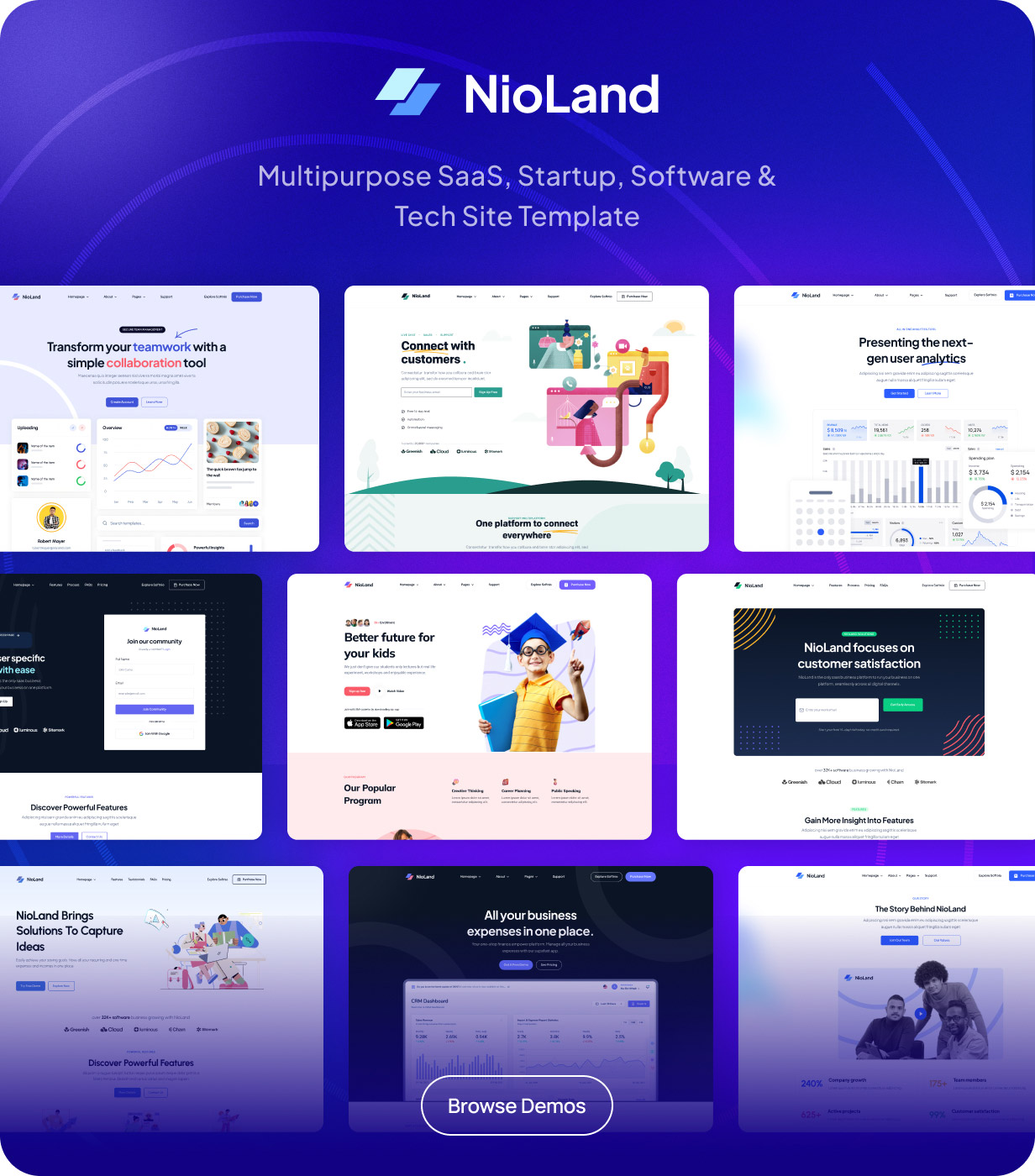 NioLand - React Landing Template