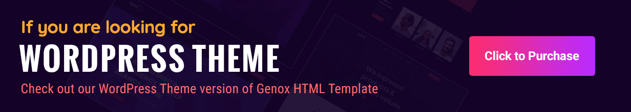 Genox WordPress Theme - Click here to Purchase